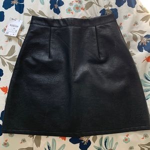 NWT Faux Leather Skirt